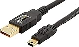 Amazon Basics USB-A a Mini USB Cable 2.0 de, 0,9 m, Negro